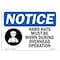 Signmission OSHA Sign, Hard Hats Must Worn During With, 18in X 12in Rigid Plastic, 18" W, 12" H, Landscape OS-NS-P-1218-L-13287 - alternate 1